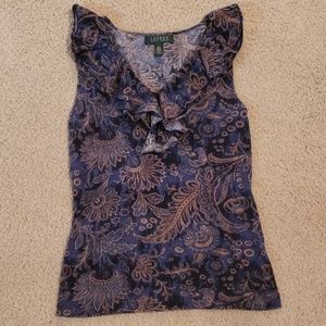 Lauren - Ralph Lauren ruffle neckline top